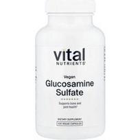 Vital Nutrients, Veganiškas gliukozamino sulfatas, 120 veganiškų kapsulių (750 mg vienoje kapsulėje)