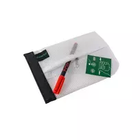 FolderSys SnapBag DIN A6 Skaidrus Perregimas Dokumentų Vokas be PVC su Juoda Siūle