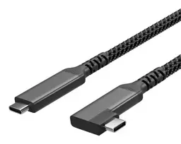 S CONN S/CONN maximum connectivity USB-C Charging Cable USB-C to USB-C 3.2 100W PD Textile 90° - Laidas - Skaitmeniniai/Duomenys