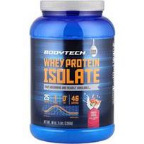 BodyTech, Išrūgų baltymų izoliatas, vaisių skonio dribsniai, 3 svarai (1360 g)