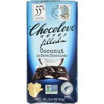 Chocolove, Įdarytas kokosas juodajame šokolade, 55 % kakavos, 90 g