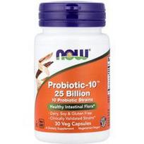 NOW Foods, Probiotic-10™, 25 milijardai KFV, 30 vegetariškų kapsulių