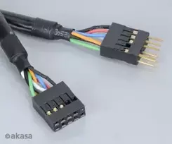 Akasa EX1394I-40 IEEE 1394 FireWire ilginimo laidas 40 cm (0,4 m) 6 kontaktų Kištukas į Lizdą Juodas