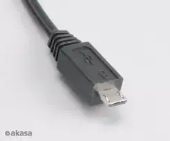 Akasa AK-CBUB05-10BK USB 2.0 laidas - USB-A į Micro-USB-B - 1 m - Juoda