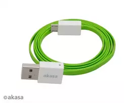 Akasa PROSLIM USB 2.0 Cable Pink Superslim Sync and Charge A - Micro B - 1m