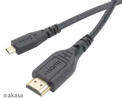 Akasa 1,5m High Speed HDMI with Ethernet Cable - HDMI Type A to Micro HDMI - 4K - Juoda