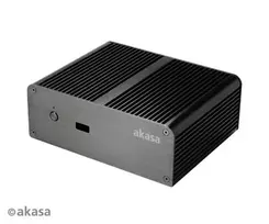 Akasa Newton T Bekorpusis Mini PC Korpusas, Skirtas Intel NUC (UCFF/Thin Mini-ITX) - Be Maitinimo Bloko - Juodas