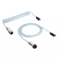 Akyga AK-USB-49 spiralinis Aviator USB-C – USB-C kabelis su GX16 jungtimi, USB 2.0, 3 m, baltas