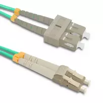 Qoltec Fiber Optic Patch Cord LC/UPC - SC/UPC Multimode OM4 Duplex 5m