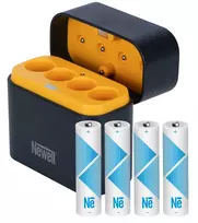 Newell 4 kanalų ličio jonų baterijų įkroviklis + 4 AA 2200 mAh ličio jonų baterijos
