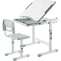 MOZOS DC-SET Reguliuojamas stalas ir kėdė vaikams Pilka