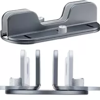 MOZOS H1 Universal Laptop and Tablet Stand, Adjustable Height and Angle, Foldable, Aluminum Alloy, Silver, Carrying Pouch Included