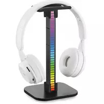 MOZOS D11 RGB LED ausinių stovas su USB centru ir garso išvestimi