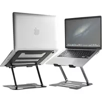 MOZOS N2-BK Ergonomic Laptop Stand - Black, Adjustable Height, Foldable, Aluminum