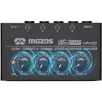 MOZOS HA400 4 kanalų stereo ausinių stiprintuvas