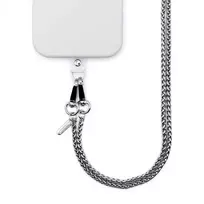 Crong Telefono Crossbody Dirželis su Sidabrine Grandinele – Universalus Išmaniojo Telefono Laikiklis
