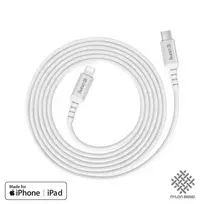 Crong Armor Link USB-C į Lightning greito įkrovimo MFi laidas 150cm baltas