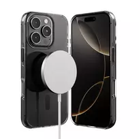 Crong Clear MAG Pro Case iPhone 16 Pro Max, MagSafe, Juodas rėmelis