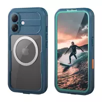Crong Seal Cover IP68 vandeniui atsparus dėklas, skirtas Apple iPhone 17 – jūrinė mėlyna