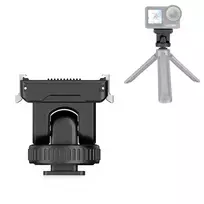 PULUZ Greito atsegimo laikiklio adapteris 1/4 inch sriegiu ir šaltojo bato lizdu, skirtas DJI Osmo Action 3/4/5 Pro PU727B