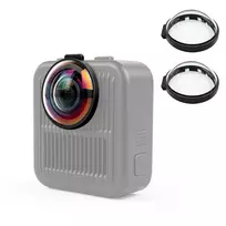 PULUZ 2x Grūdinto stiklo objektyvo apsauga, skirta GoPro Max 2 – juodas rėmelis