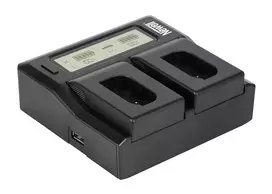 Newell DC-LCD dviejų kanalų įkroviklis, skirtas Panasonic DMW-BLK22 akumuliatoriams