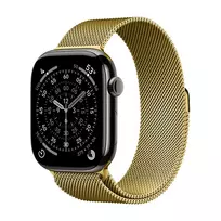 Crong Milano Steel – Nerūdijančio plieno apyrankė Apple Watch 42/44/45/49 mm (Auksinė)
