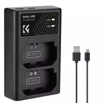 K&F Concept Dual USB Charger, skirta Sony NP-FZ100 akumuliatoriams - KF28.0010