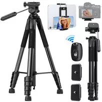 K&F Concept Compact Camera Tripod for DSLR and Phone Black
