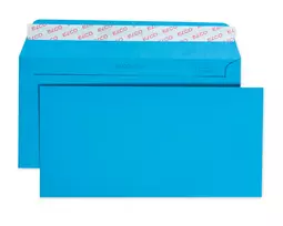 ELCO Color vokas C5/6 (114 x 229 mm), be langelio, 100 g/m², intensyviai mėlyna, 250 vnt. (18833.32)