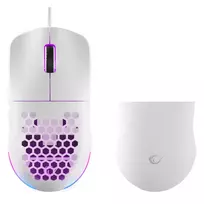 Rampage BLINK Wired Gaming Mouse, 12800 DPI, RGB, Optical Sensor, White