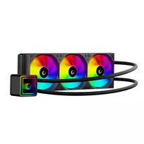 Rampage INFINITE V360 AIO Liquid CPU Cooler 360mm ARGB, Digital Temperature Display, Black