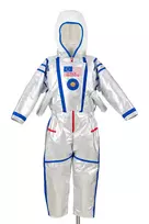 Souza! Astronauto kostiumas vaikams 5–7 m., sidabrinis kombinezonas