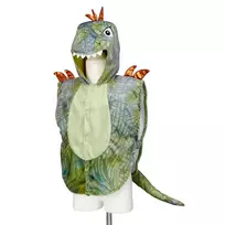 Souza! Žalias T-Rex dinozauro kostiumo apsiaustas 2 metų mažyliams