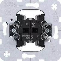 Hager WDE303520 žaliuzių/roletų jungiklis su mechanine ir elektrine blokuote, poliarinė balta