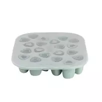 Beaba Multiportions šaldiklio padėklas 20 x 35 ml silikoninis, šalavijų žalia