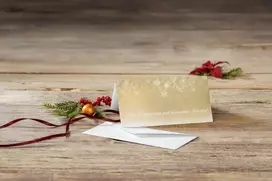 SIGEL DS633 Golden Christmas Night DIN lang Kalėdiniai atvirukai, 25 vnt. su vokais