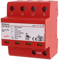 DEHN DSH TNS 255 1+2 tipo kombinuotas apsaugos nuo viršįtampių įrenginys TN-S sistemoms