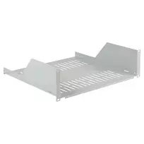 EFB ELEKTRONIK 19 inch 3U fiksuota konsolinė lentyna, 450 mm gylio, 36 kg apkrova, šviesiai pilka RAL 7035