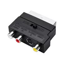 LogiLink SCART į RCA/S-Video adapteris su jungikliu, juodas