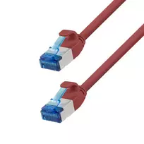 LogiLink Cat.6A Slim S/FTP LSZH Patch Laidas, raudonas, 5 m, SlimLine