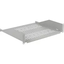 EFB ELEKTRONIK 19 inch 2U fiksuota lentyna, 400 mm gylio, 22 kg apkrova, šviesiai pilka RAL 7035
