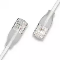 WANTEC eGlow UTP CAT6a trumpasis jungiamasis kabelis, 0,5 m, baltas