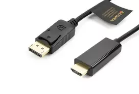 Accura DisplayPort į HDMI laidas 3,0 m 4K@60Hz 18Gbps HDCP 2.2 auksuotas juodas