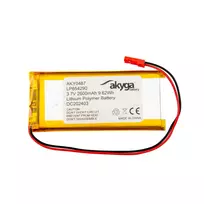 Akyga AKY0487 Li-Po baterija 3,7V 2600mAh LP654290 su PCM, JST 2.54 2 kontaktų, 150mm laidas