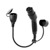 AKYGA AK-SC-E28 Type 2 į Schuko adapterinis laidas elektromobilių įkrovimui, 16A, 0,3 m, juodas