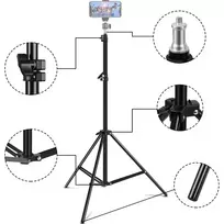 MOZOS ST-SELFIE 68 cm selfie lazda ir trikojis su Bluetooth nuotolinio valdymo pulteliu išmaniesiems telefonams, juoda