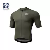 Rockbros ROAD TO SKY vyriški trumpomis rankovėmis dviračių marškinėliai M žalia