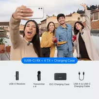 BOYA BY-V4U USB-C belaidė užsegama mikrofono sistema