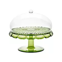 Guzzini Vanity pyragų stovas su gaubtu, vandens lelijos žalia, 30 cm